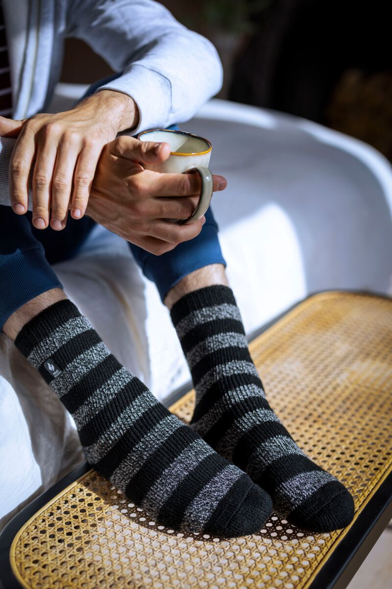Mens 1 Pair SOCKSHOP Heat Holders 2.3 TOG Patterned and Plain Thermal Socks