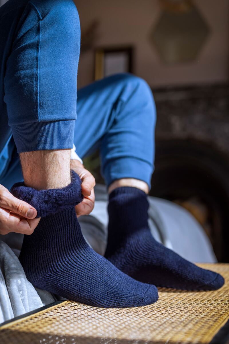 Mens 1 Pair SOCKSHOP Heat Holders 2.3 TOG Plain Slipper Socks