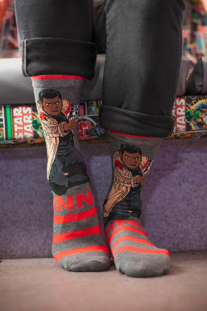 Mens 3 Pair Star Wars New Heroes BB-8, Rey and Finn Socks