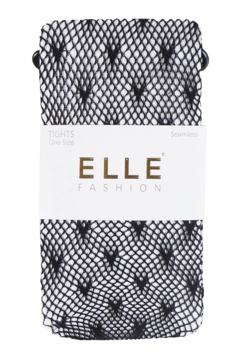 1 Pair Patterned Fishnet Tights Ladies - Elle