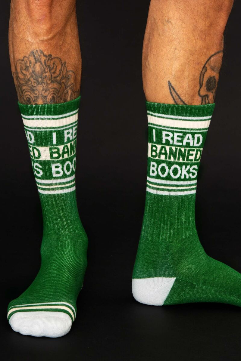 Gumball Poodle 1 Pair I Read Banned Books Cotton Socks