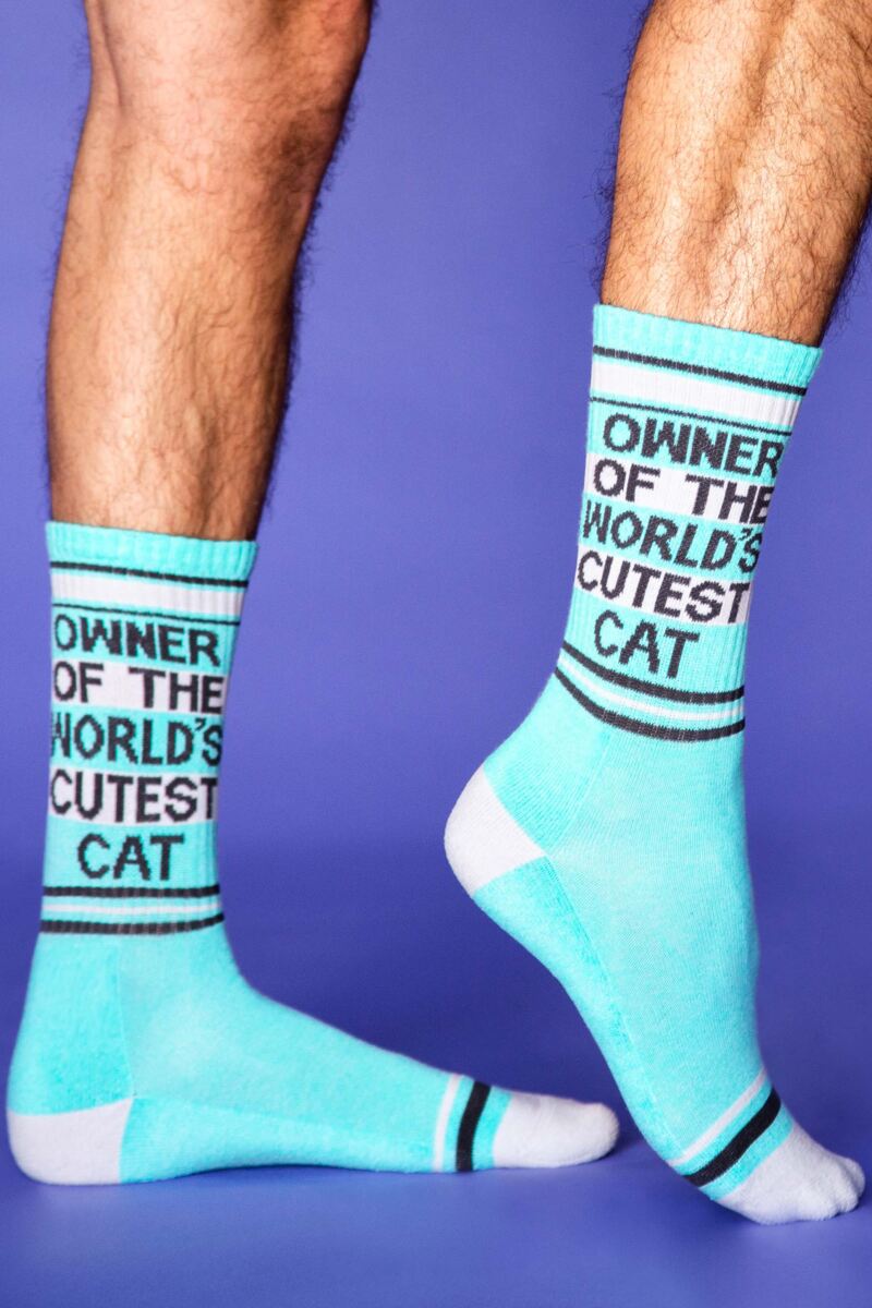 Gumball Poodle 1 Pair Owner of The World's Cutest Cat Cotton Socks