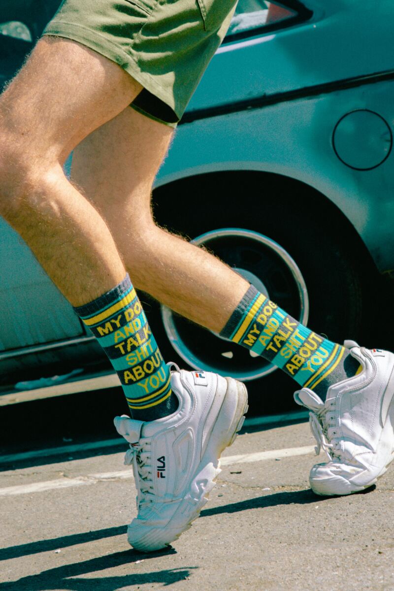Gumball Poodle 1 Pair My Dog and I Talk Shit About You Cotton Socks