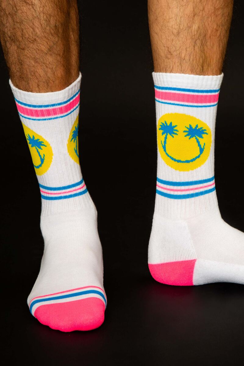Gumball Poodle 1 Pair Happy Palms Cotton Socks