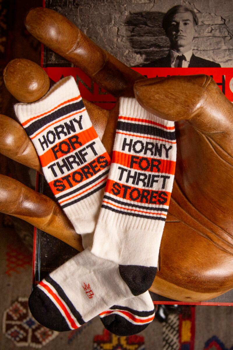 Gumball Poodle 1 Pair Horny for Thrift Stores Cotton Socks