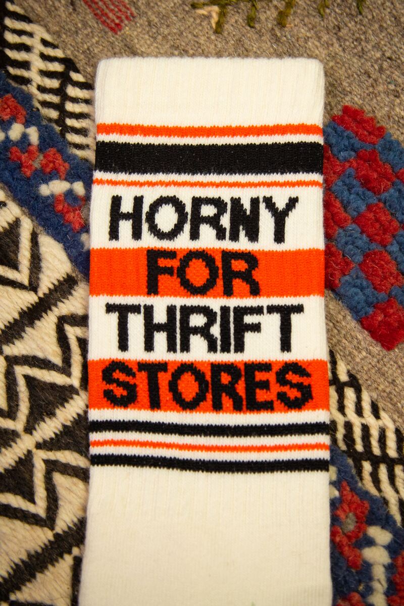 Gumball Poodle 1 Pair Horny for Thrift Stores Cotton Socks
