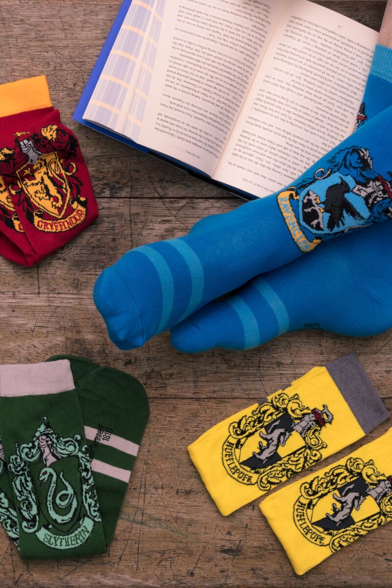 Mens 4 Pair Harry Potter House Badge Socks