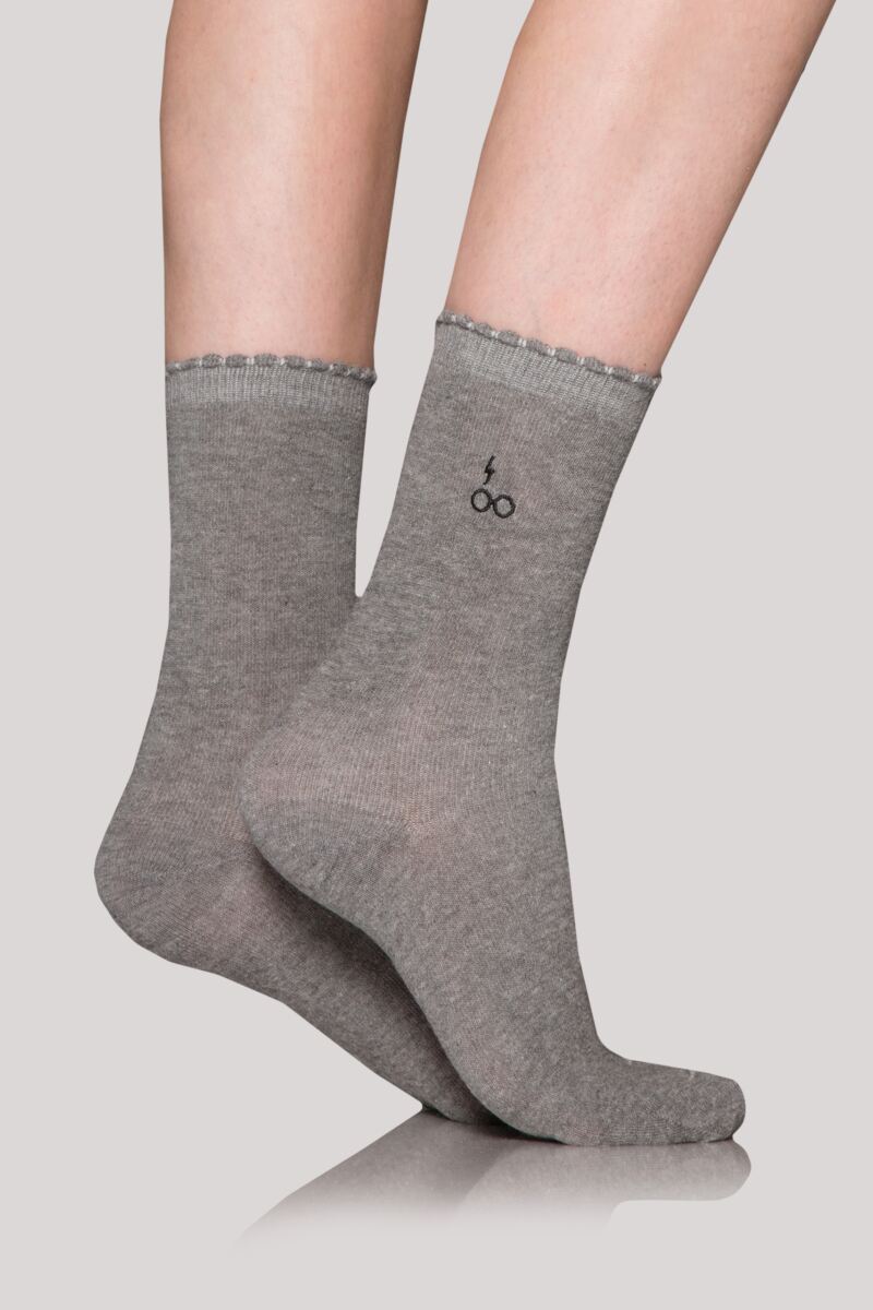 Ladies 3 Pair Harry Potter Embroidered Detail Cotton Socks