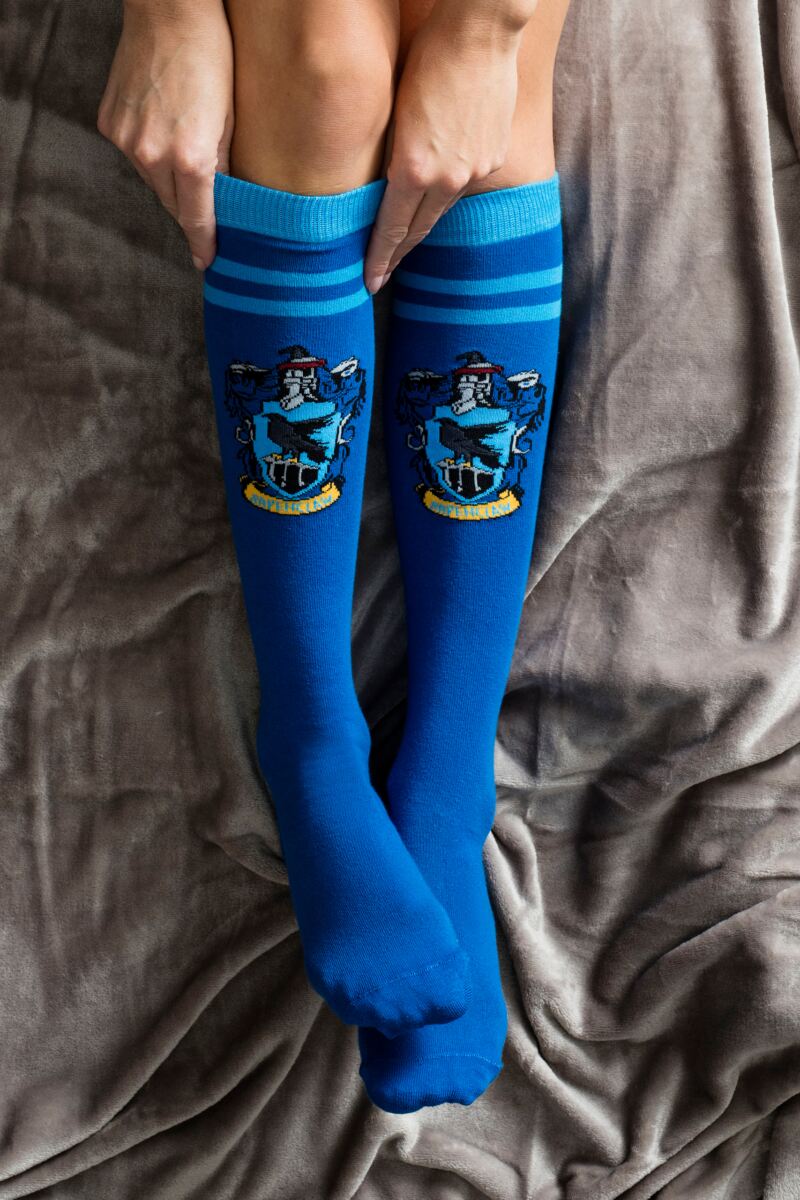 Ladies SOCKSHOP 4 Pair Harry Potter House Badges Cotton Knee High Socks