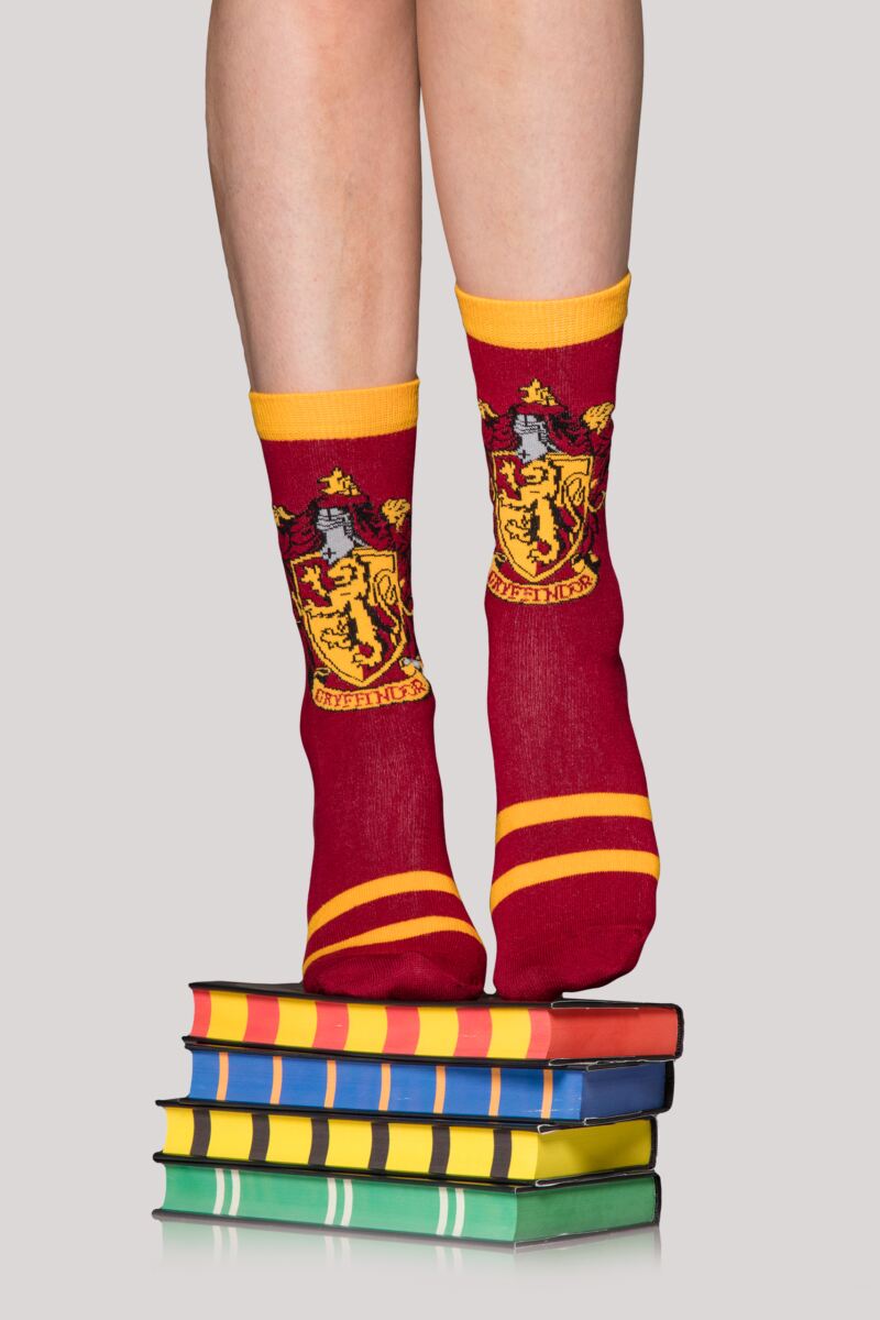 Ladies 4 Pair Harry Potter House Badge Socks