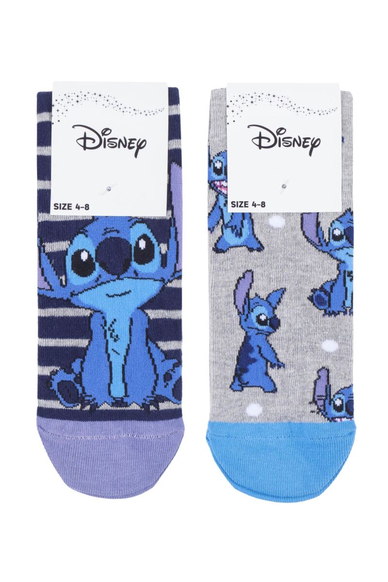 Ladies 2 Pair SOCKSHOP Disney Lilo and Stitch Cotton Socks