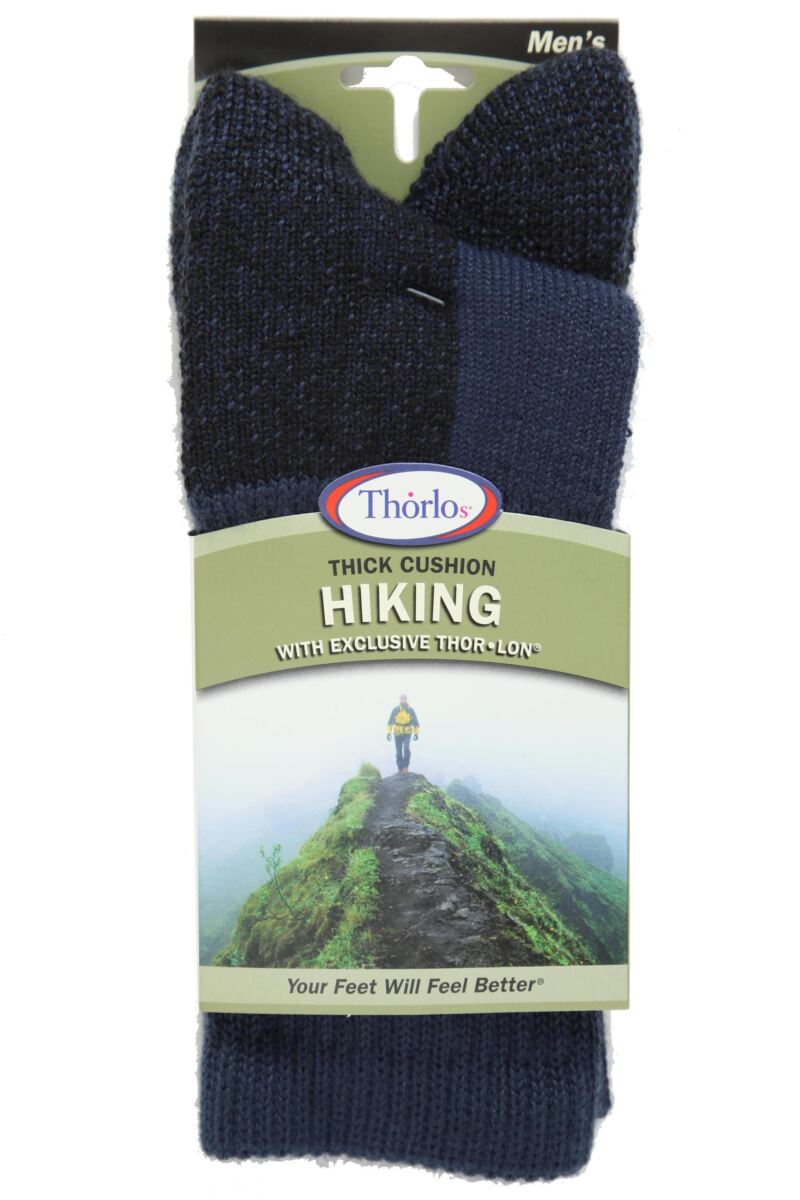 Mens 1 Pair Thorlos Hiking Thick Cushion Socks With Thorlon In 4