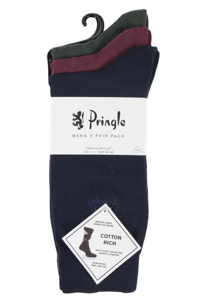 3 Pair Endrick Plain Trouser Socks Men's - Pringle