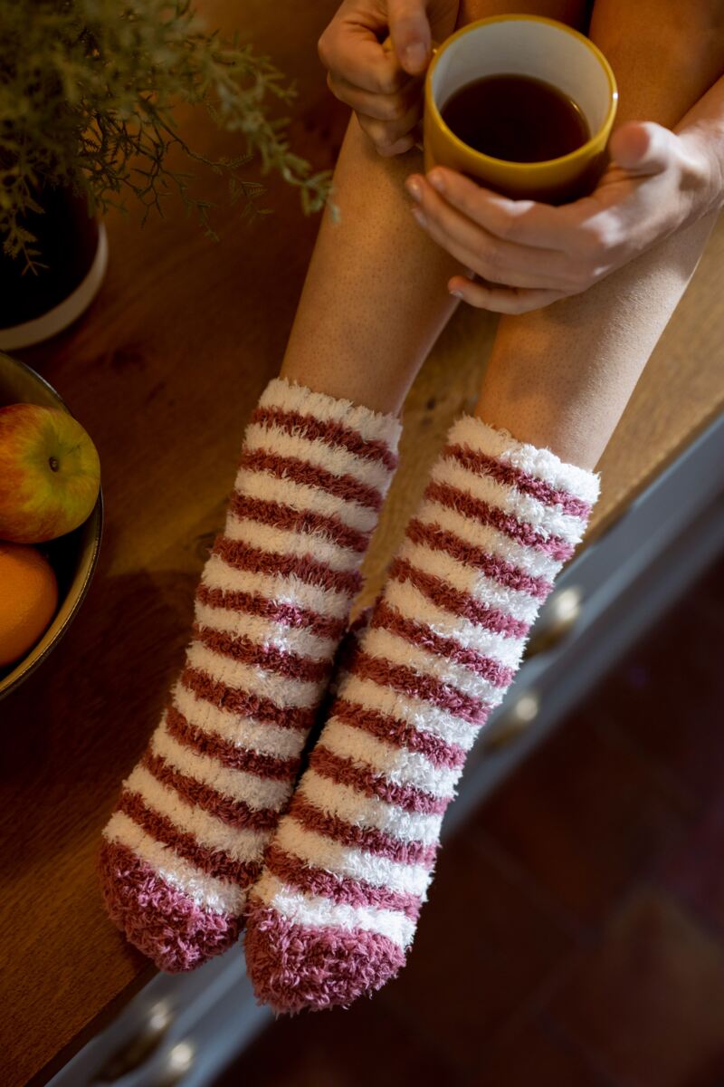 Ladies 2 Pair SOCKSHOP Fluffy and Cosy Leisure Socks