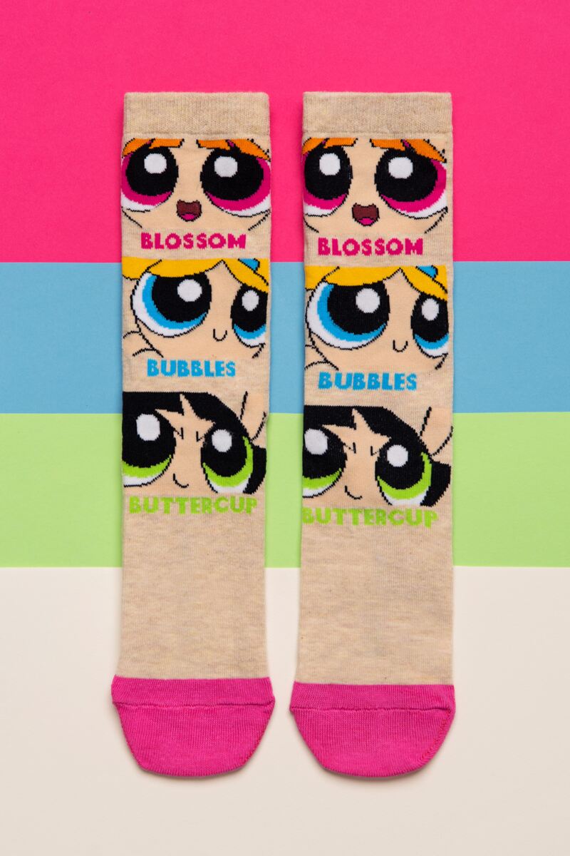 Ladies 3 Pair SOCKSHOP Powerpuff Girls Cotton Socks