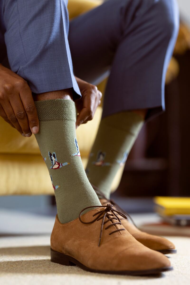 Men's 3 Pair SOCKSHOP Plain, Patterned, Striped and Heel & Toe Bamboo Socks