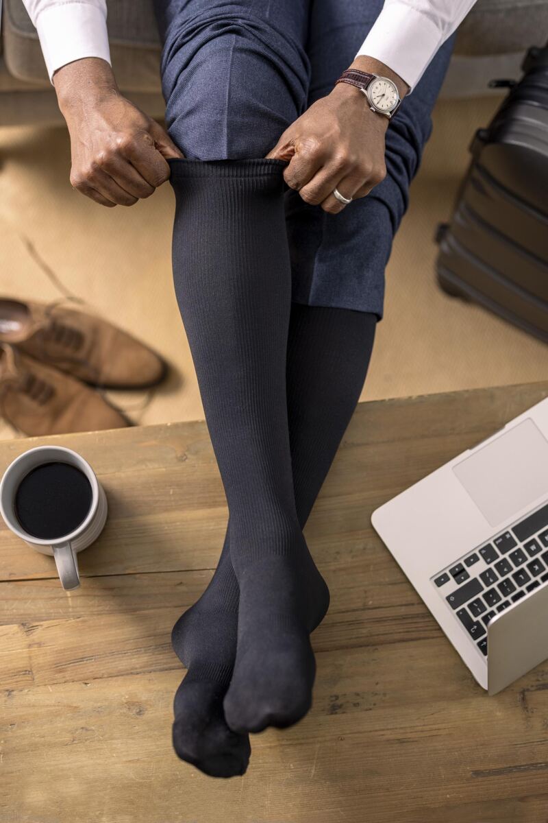 Mens 1 Pair SOCKSHOP Iomi 80 Denier Flight and Travel Socks