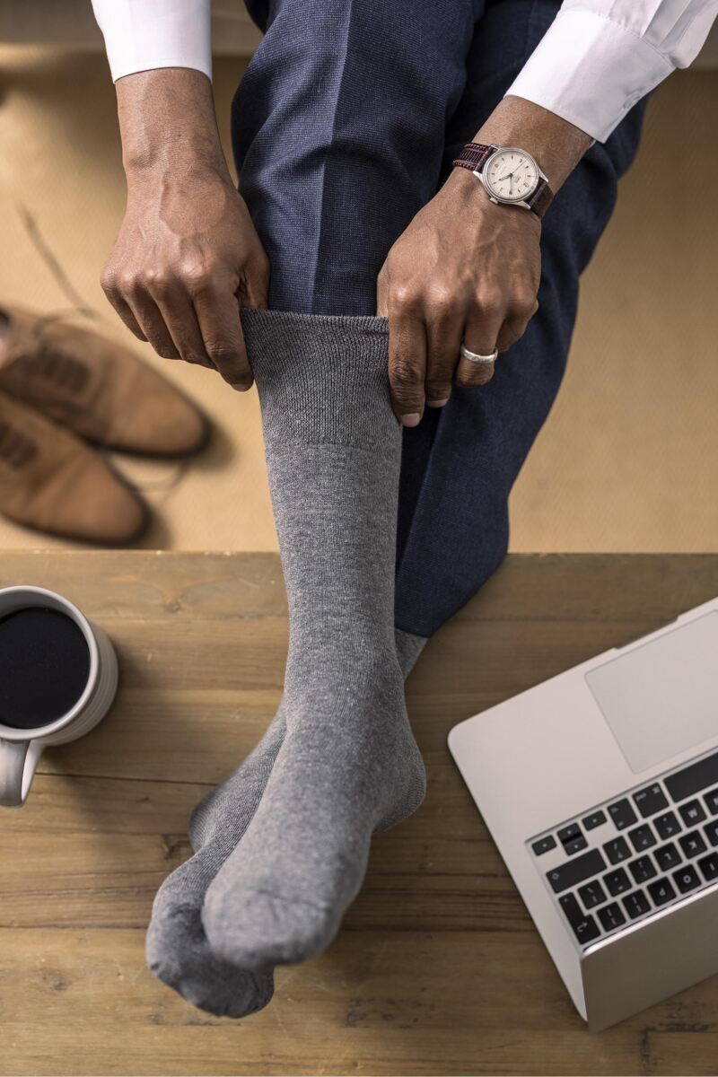 Mens 3 Pair Iomi Footnurse Gentle Grip Diabetic Socks