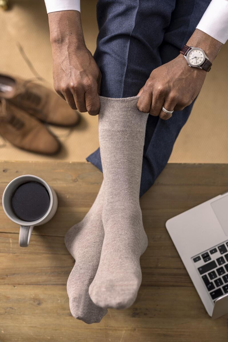 Mens 3 Pair Iomi Footnurse Gentle Grip Diabetic Socks