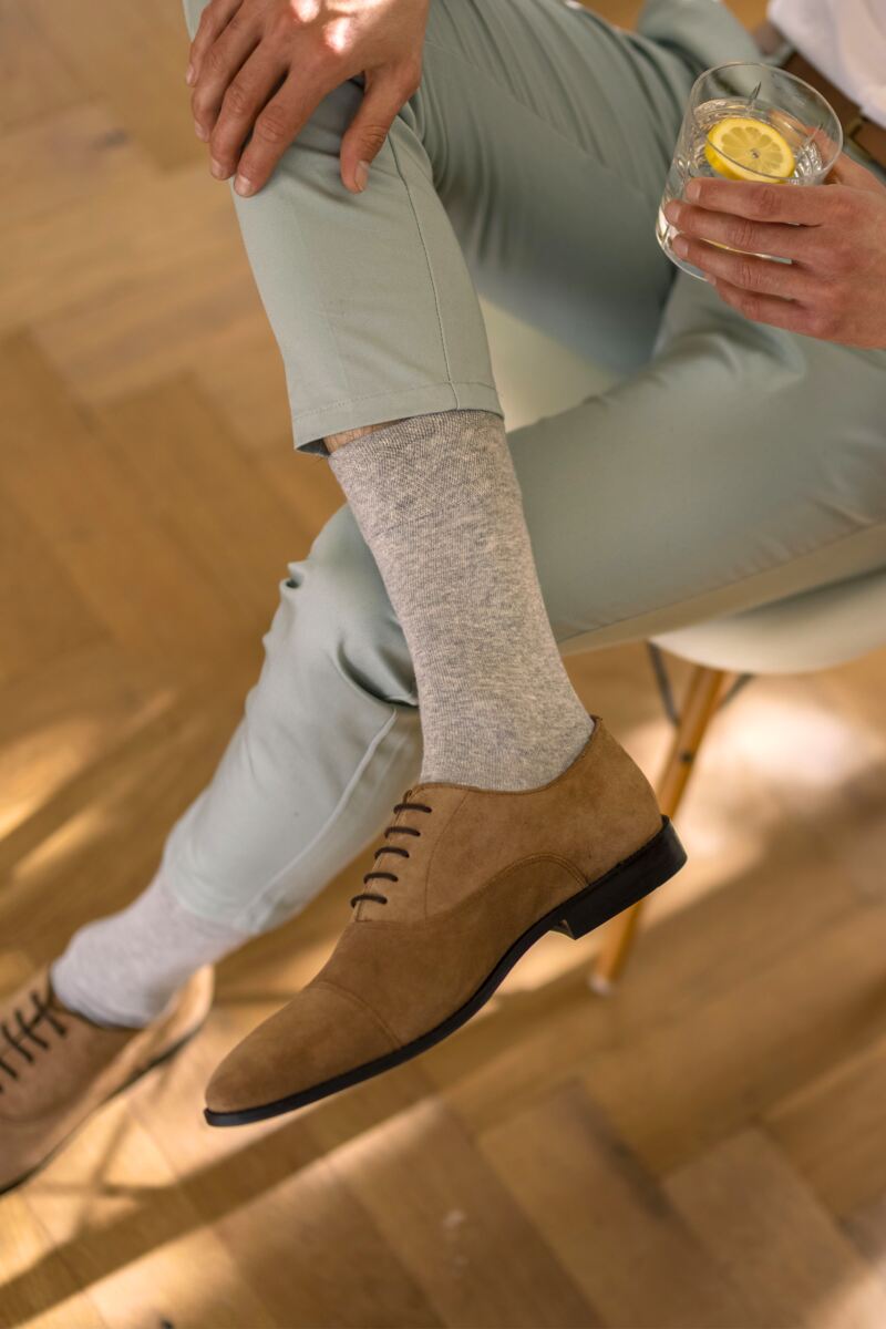 Mens 3 Pair Pringle Dunvegan Comfort Cuff Plain Cotton Socks