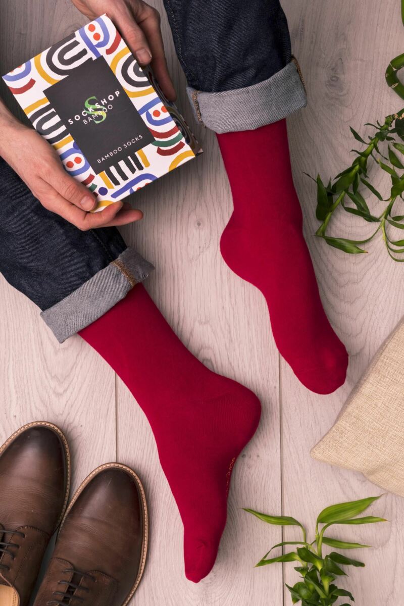 Mens 4 Pair SOCKSHOP Gift Boxed Bamboo Colour Burst Socks