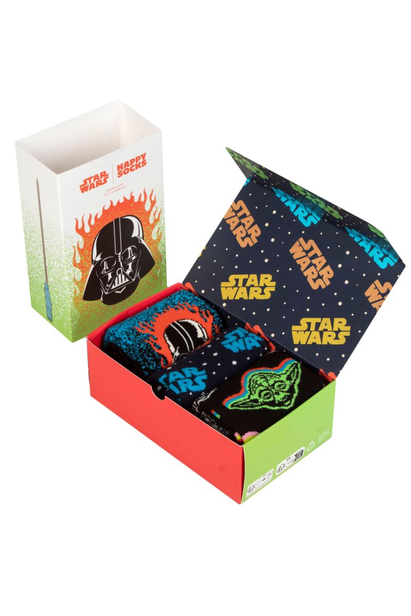 Happy Socks 3 Pair Star Wars Gift Boxed Cotton Socks