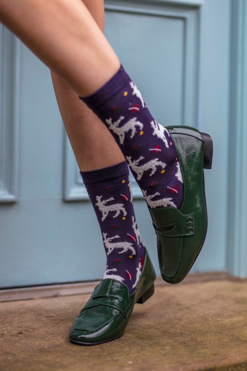 Ladies 3 Pair SOCKSHOP Bamboo Feather Socks