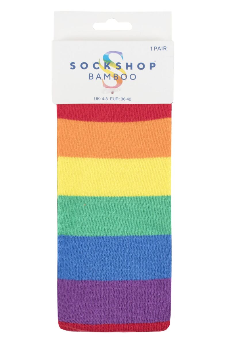        1 PAIR PRIDE RAINBOW LOVE IS LOVE SOCKS UNISEX - SOCKSHOP