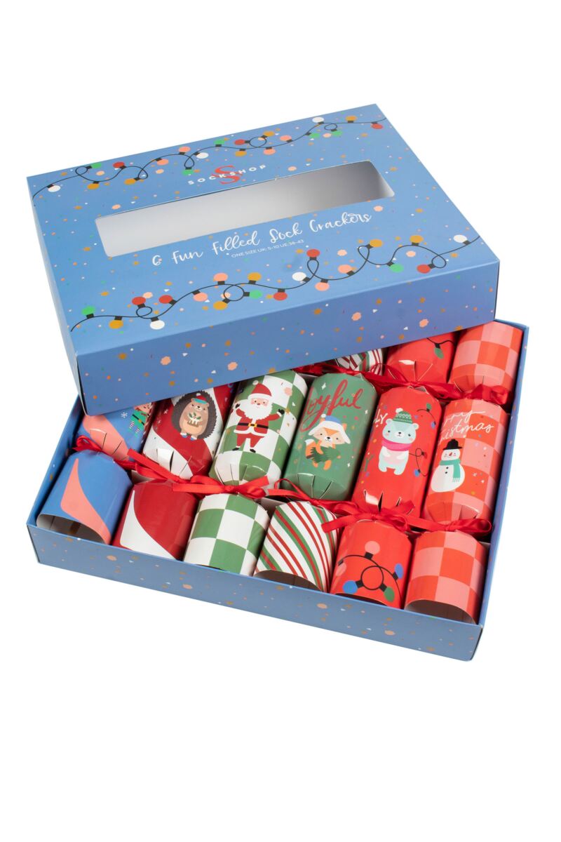 Mens and Ladies 6 Pair SOCKSHOP Christmas Cracker Gift Boxed Bamboo Socks