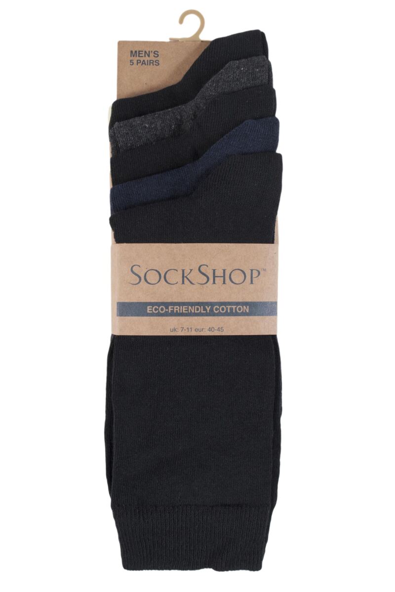5 Pair Cotton Socks Men's - Sockshop