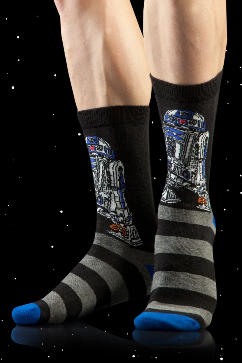 Mens 5 Pair SOCKSHOP Disney Star Wars Heroes Yoda, Chewbacca, C-3P0, R2-D2 and Han Solo Socks