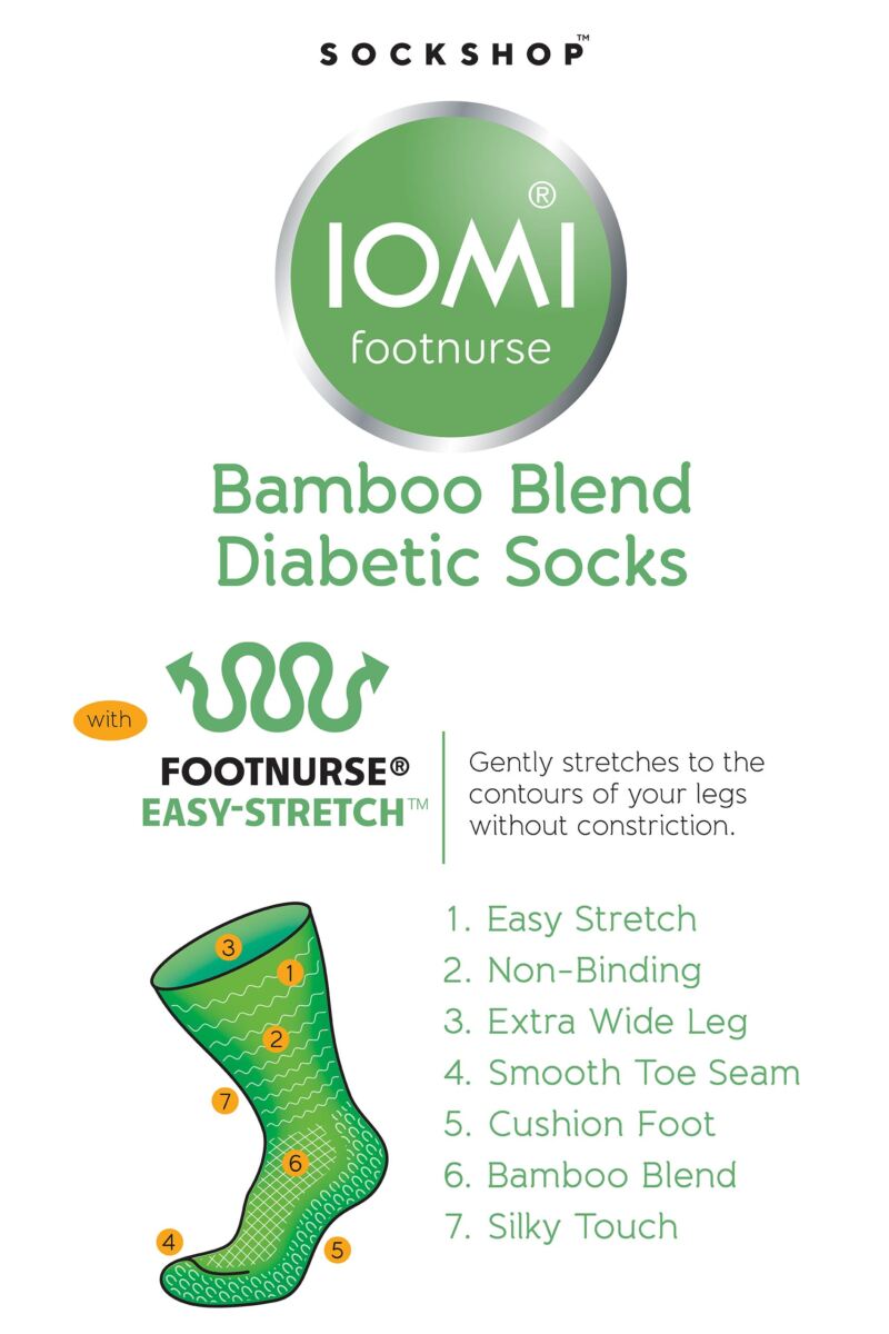 IOMI SockShop Uomo IOMDS Footnurse Gentle Grip Calze Alla Caviglia - Foto 5