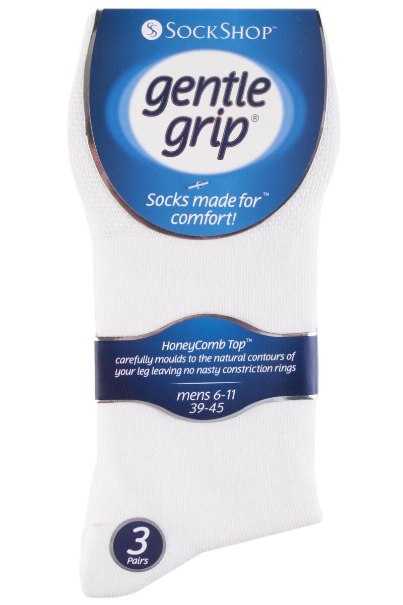 Mens Gentle Grip Plain Cotton Suit Socks from