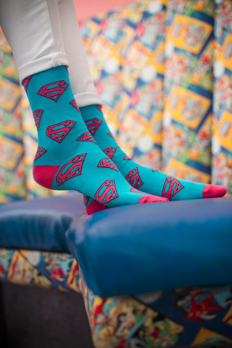 Ladies 3 Pair DC Superman / Supergirl Logo Socks