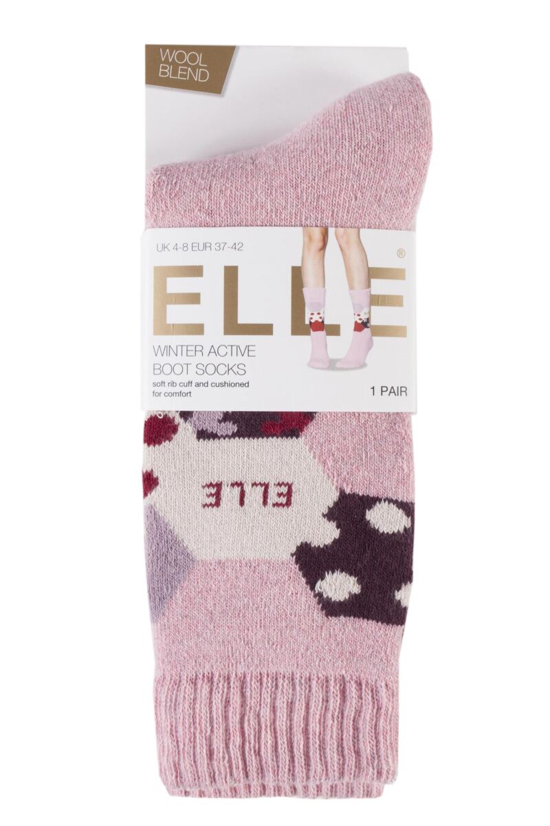 Elle Wool Fairisle Winter Activity Boot Socks