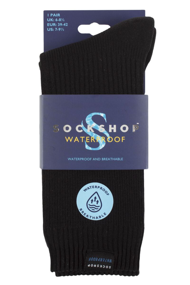 Ladies 1 Pair SOCKSHOP Plain Waterproof Boot Socks