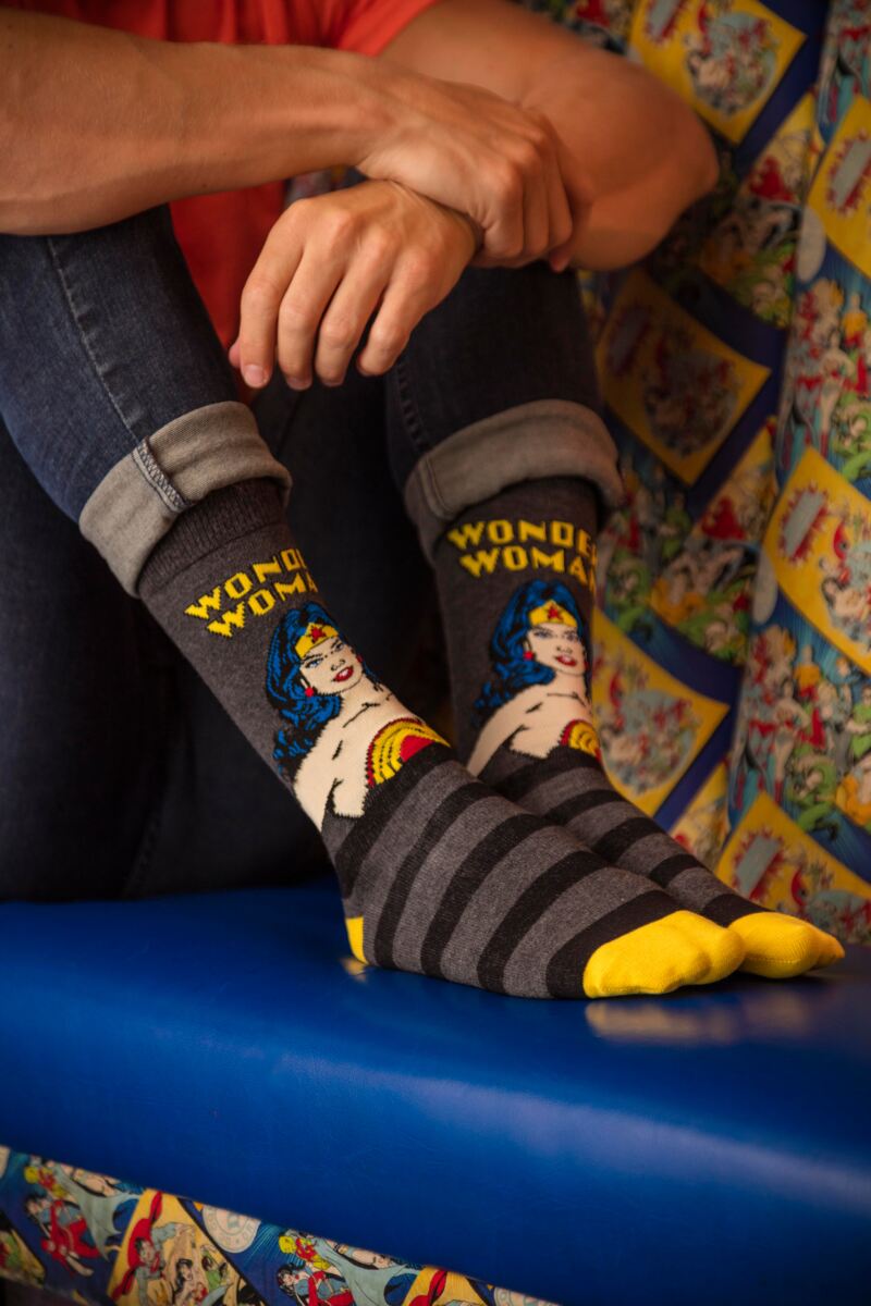SOCKSHOP Justice League Aquaman, Flash, Superman, Batman and Wonder Woman Socks
