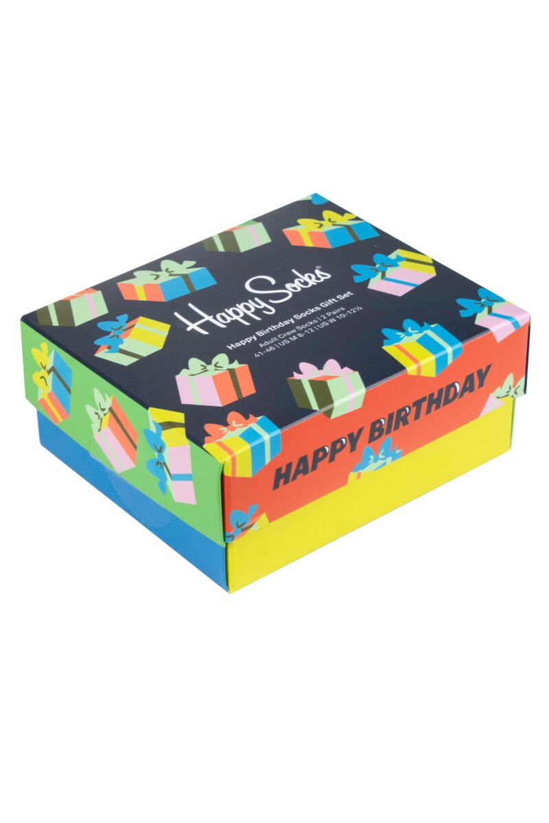Happy Socks 2 Pair Happy Birthday Gift Boxed Socks