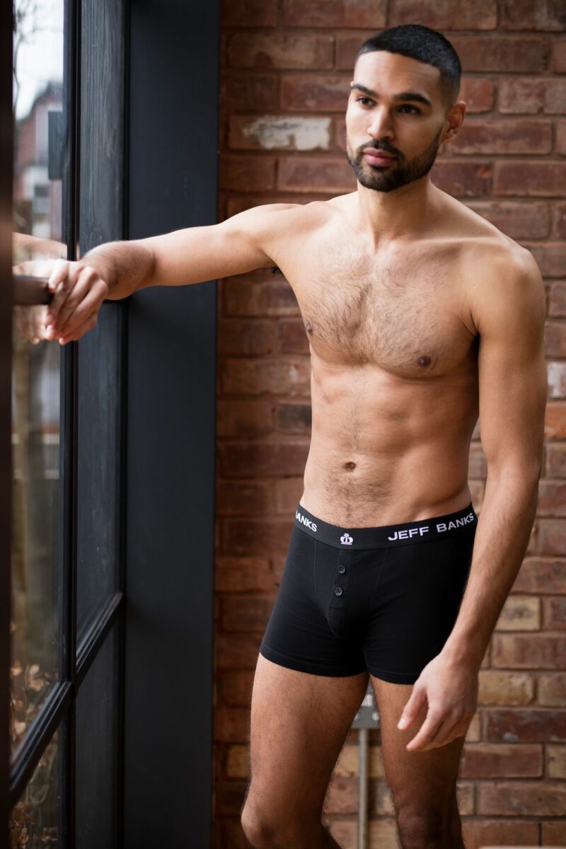 Mens Jeff Banks Leeds Buttoned* Cotton Boxer Shorts