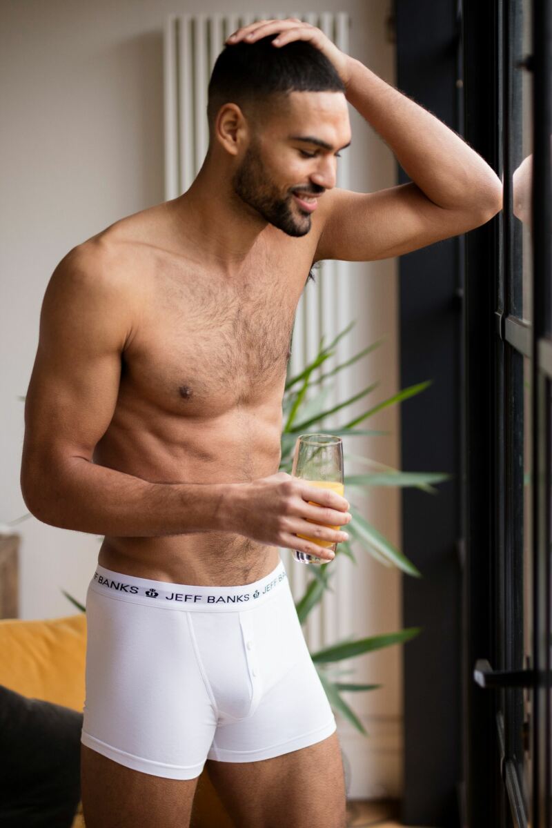 Mens 3 Pack Jeff Banks Marlow Buttoned Boxer Shorts