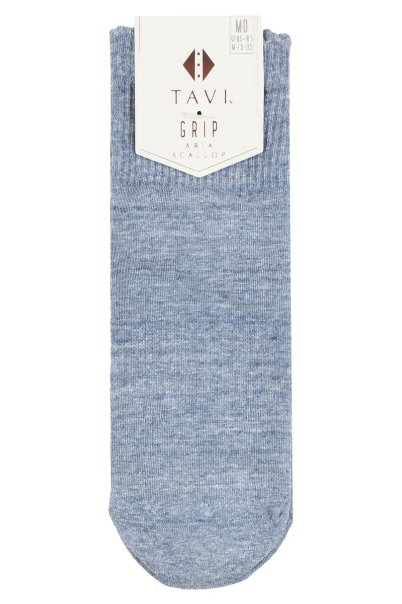 TAVI Aria Grip Socks 2-Pack For Women - Non-Slip Pilates, Yoga & Barre Socks With Grips (Medium)