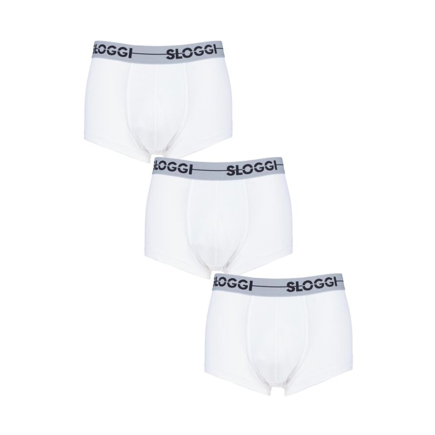 Mens 3 Pack Sloggi Go Soft Waistband Comfort Cotton Low Rise Hipster Boxers from