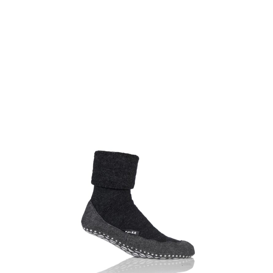 FALKE Men's Cosyshoe Wool Slipper Socks - 1 Pair With Grips On Sole, Merino Wool, Fold-Over Cuff (Sizes US 5-12) - View #10