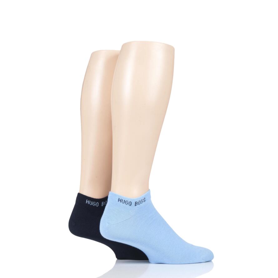 Mens Hugo Boss Plain Cotton Trainer Socks from