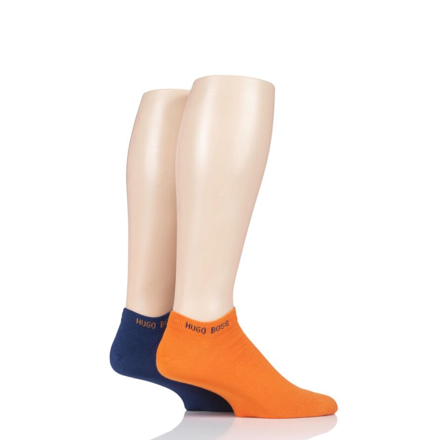 Mens Hugo Boss Plain Cotton Trainer Socks from