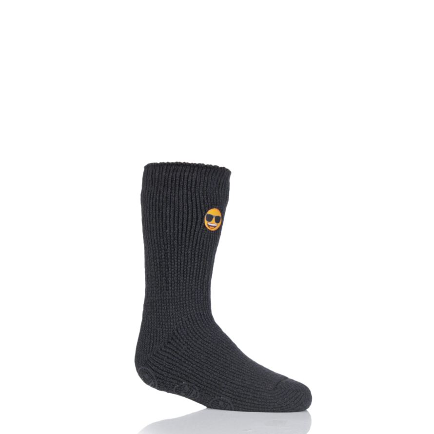 Heat Holders Emoji Sunglasses Face Slipper Socks