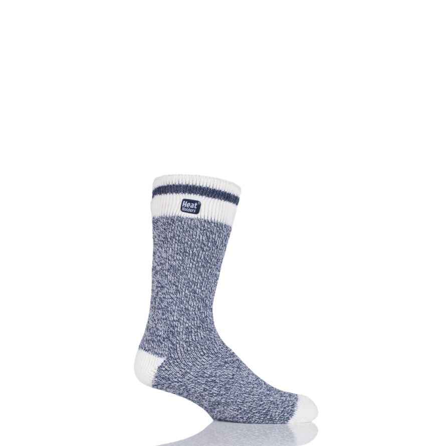 Mens 1 Pair Heat Holders 2.3 TOG Patterned and Plain Thermal Socks