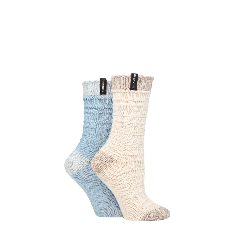 Ladies 2 Pair Glenmuir Classic Fashion Boot Socks from