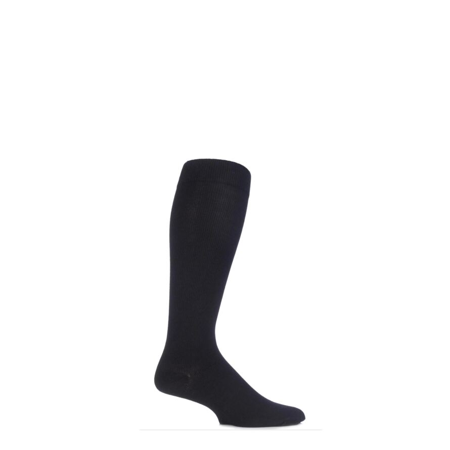 Mens 1 Pair HJ Hall Flysafe Cotton Flight and Travel Socks In 4 Colours