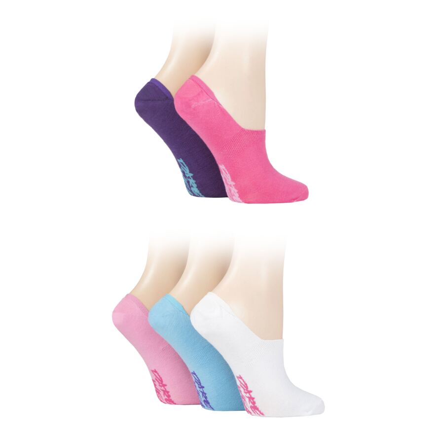 Ladies 5 Pair Dare to Wear No Show Socks